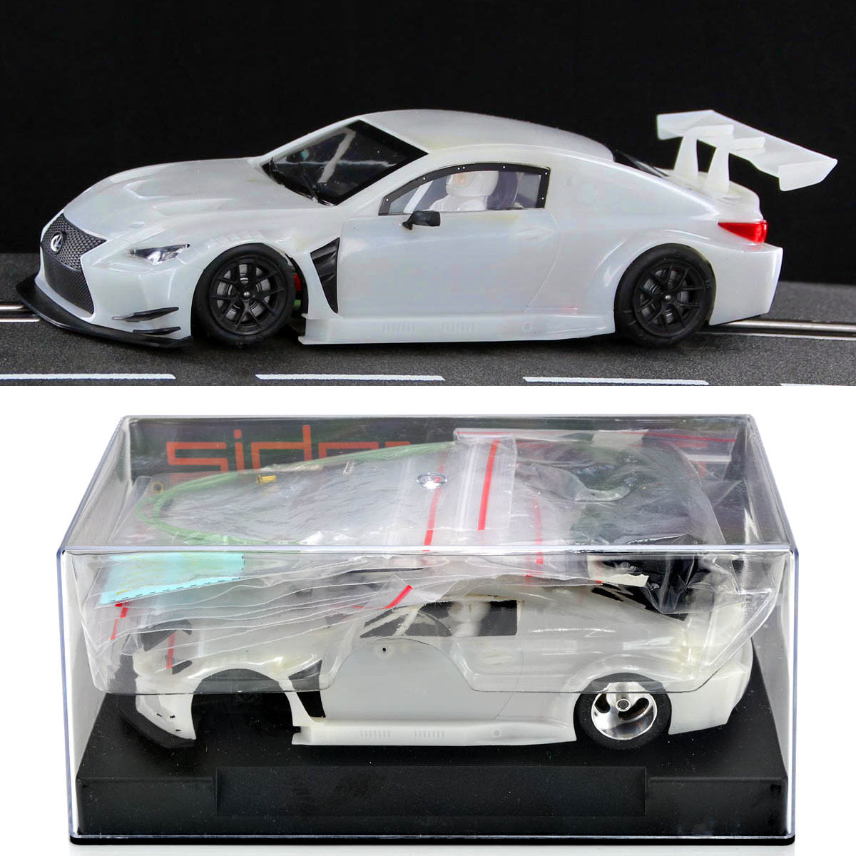 Racer Sideways Lexus RC F GT3 White Unpainted Kit 1/32 Slot Car