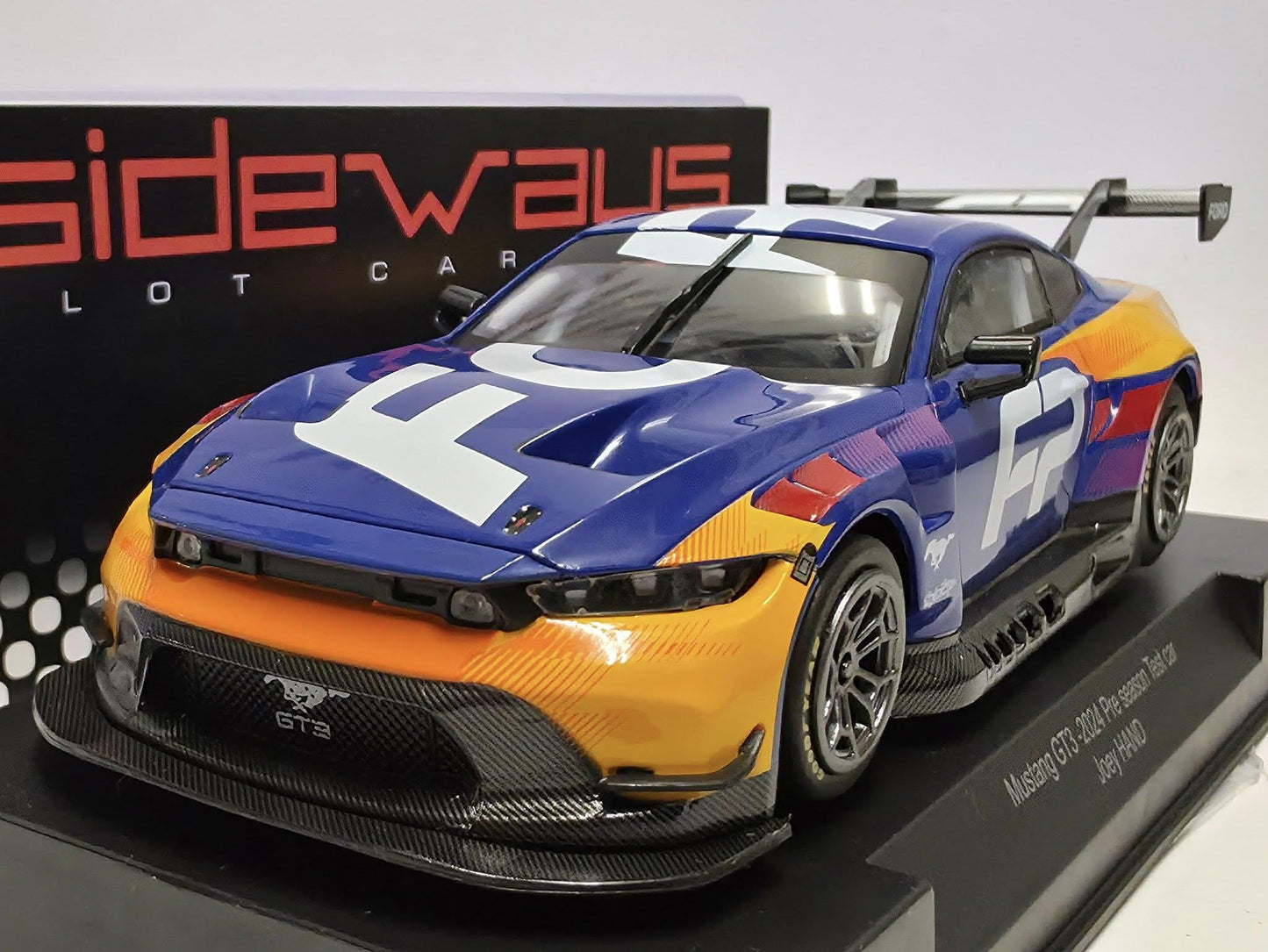 Sideways Ford Mustang GT3 2024 Test Car 1/32 Slot Car SWCAR10A Racer