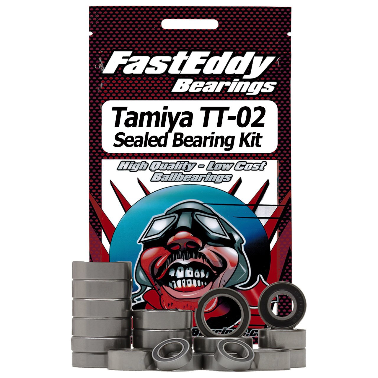 Fasteddy Tamiya TT-02 Chassis Rubber Sealed Bearing Kit