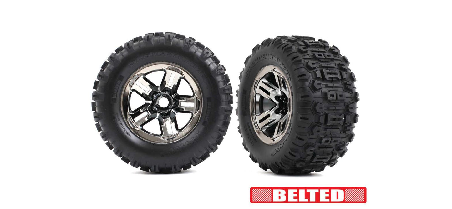 Traxxas 9573A Tires Wheels Belted Sledgehammer Assembled