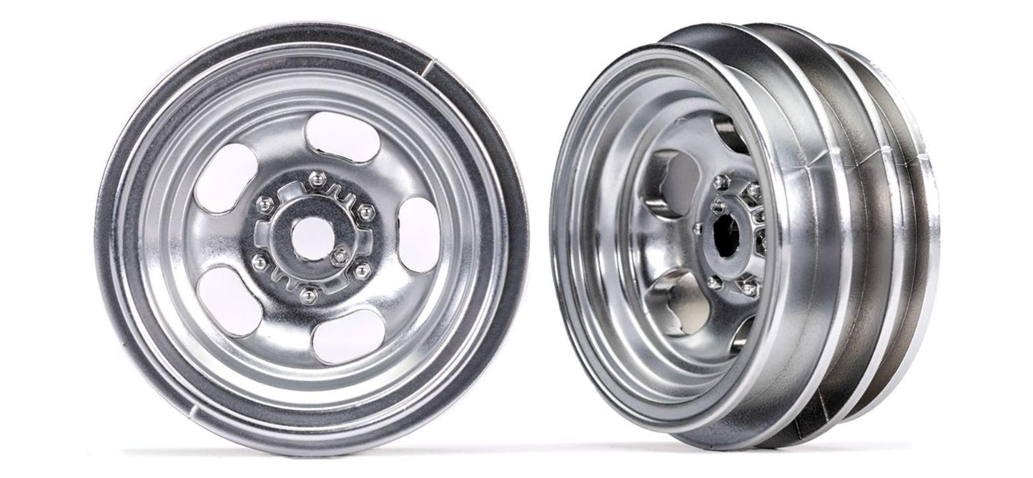 Traxxas 9869 TRX-4M Wheels, 1.0" Satin Chrome (2)