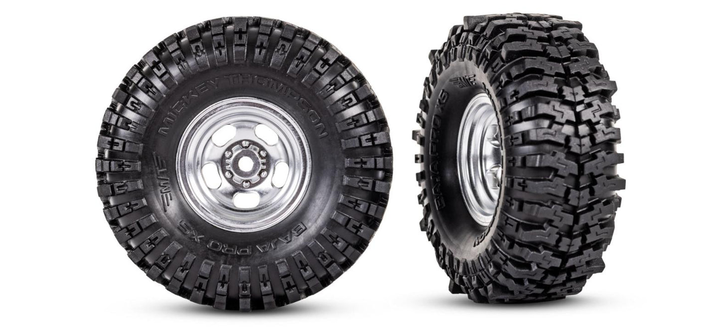 Traxxas 9872 TRX-4M Tires & Wheels, Satin Chrome