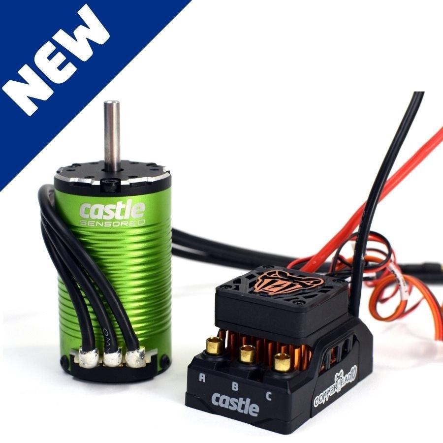 Castle Creations Copperhead 10 ESC 1412-3200KV Sensored 5mm Motor Combo - PowerHobby