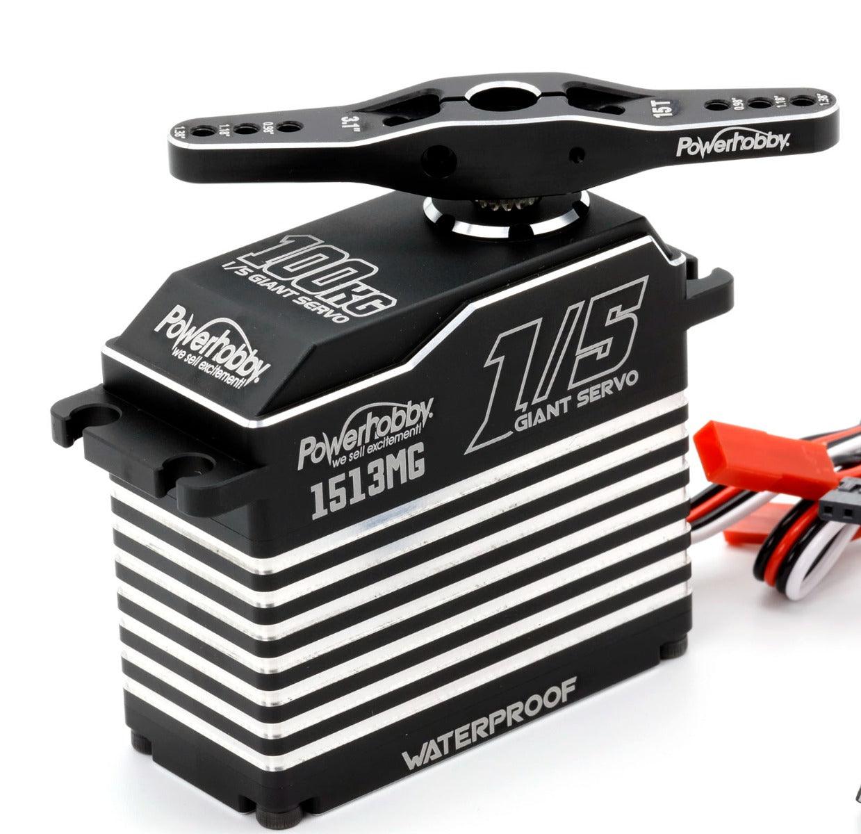 Powerhobby 1513MG 1/5 Aluminum Waterproof High Torque Brushless Servo 3S / 4S - PowerHobby