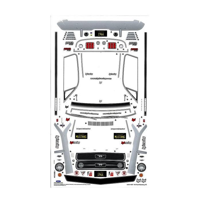 HPI Racing 17519 1966 Ford Mustang GT Clear Body 200mm Sprint 2 / E10 / Nitro 3 - PowerHobby