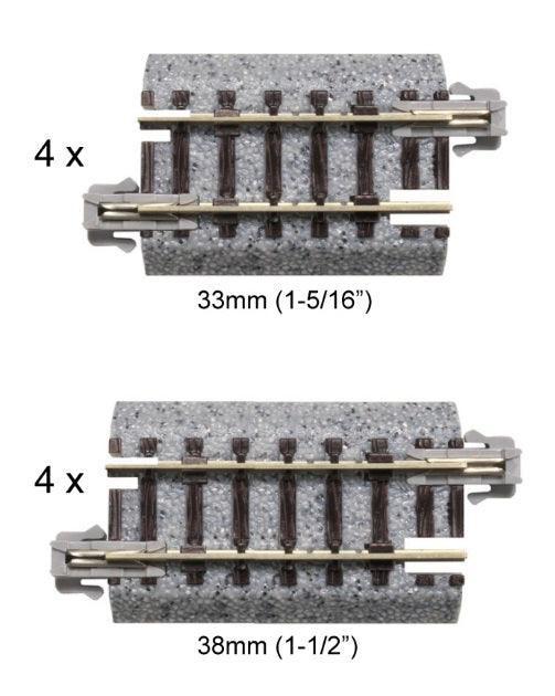 Kato N 20-092 Unitrack Track Assortment Set B 1 1/2" 1 5/16" (38mm) - PowerHobby