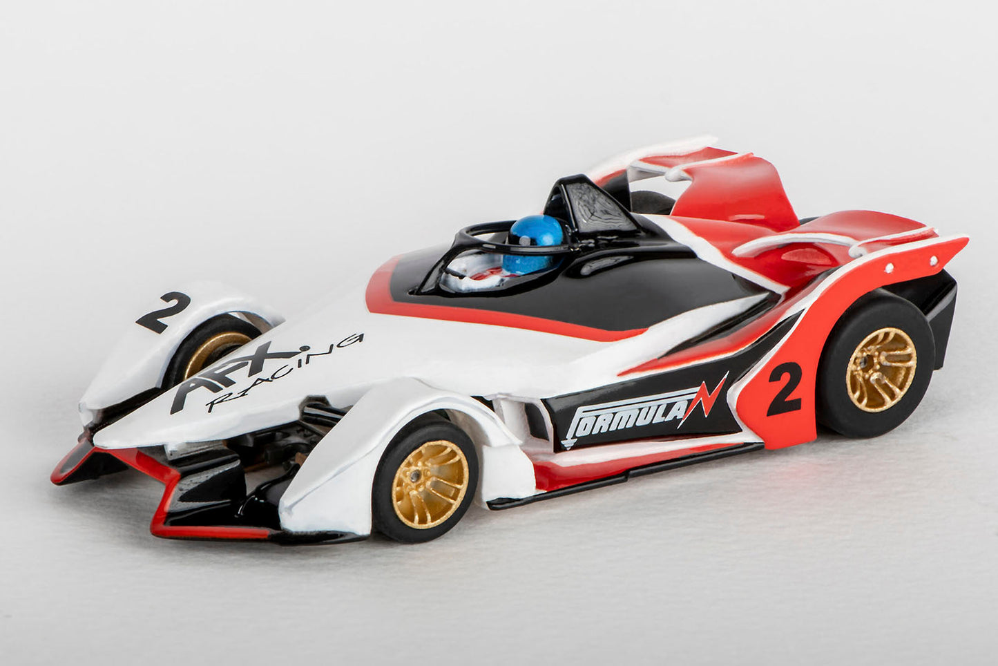 AFX 22015 Formula N White/Black/Red Mega G+ HO Slot Car - PowerHobby