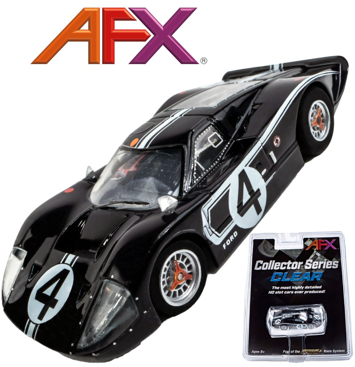 AFX 22048 Ford GT40 Mark IV #4 Le Mans Mega G+ MG+ HO scale slot Car MegaG - PowerHobby
