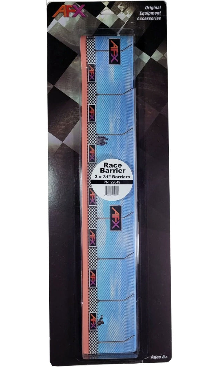 AFX Racing 22049 Race Barrier 3 Piece 31" Sections HO Slot Car Track Accessories - PowerHobby
