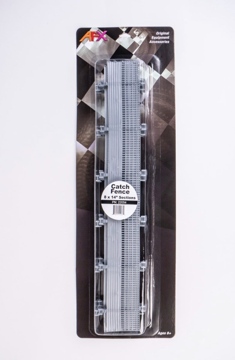 AFX Racing 22054 Catch Fence 14" Sections 8pcs HO Slot Car Track Accessories - PowerHobby