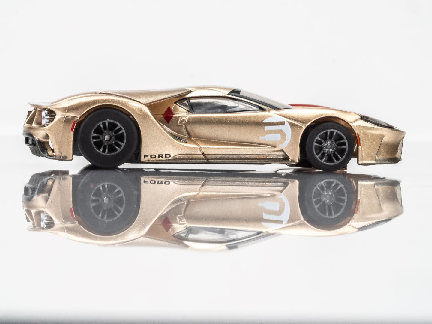 AFX 22061 Ford GT Heritage #5 Gold Mega G+ MG+ HO scale slot Car MegaG - PowerHobby