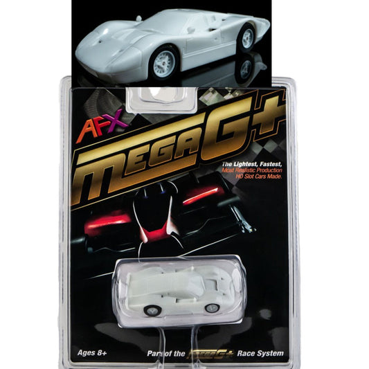 AFX 22070 Ford GT40 MK IV White Paintable Mega G+ HO Slot Car AFX22070 - PowerHobby