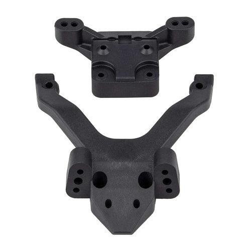 Team Associated ASC91972 RC10B6.4 FT Top Plate and Ballstud Mount Carbon - PowerHobby