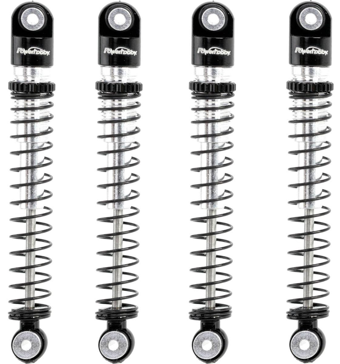 Powerhobby 1/24 Axial SCX24 Aluminum 54mm Long Travel Shocks Jeep Bronco Black - PowerHobby