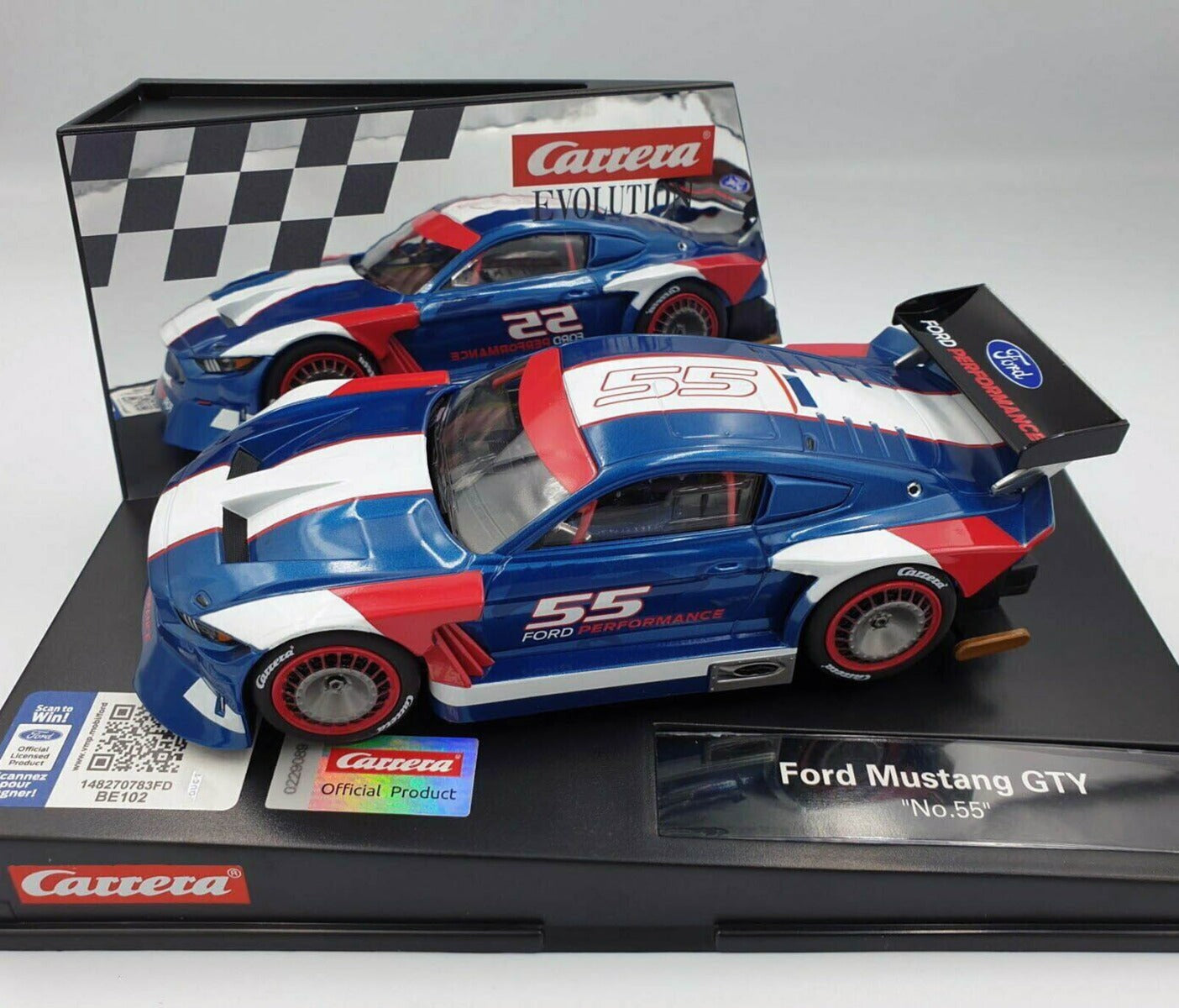 Carrera 27637 Ford Mustang GTY #55 Slot Car 1/32 Evolution 132 - PowerHobby