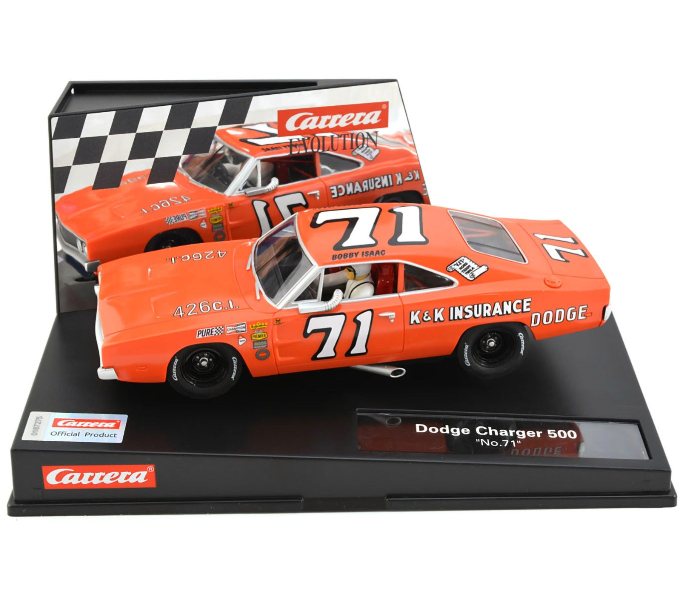 Carrera Evolution 27639 Dodge Charger 500 #71 Bobby Isaac Slot Car 1/32 - PowerHobby