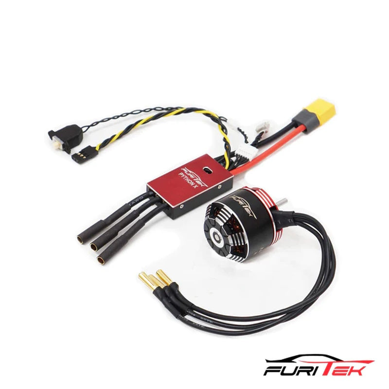 FURITEK FUR-2351 PYTHON X BRUSHED/BRUSHLESS ESC+KOMODO TEN FOR 1/10 RC CRAWLERS - PowerHobby