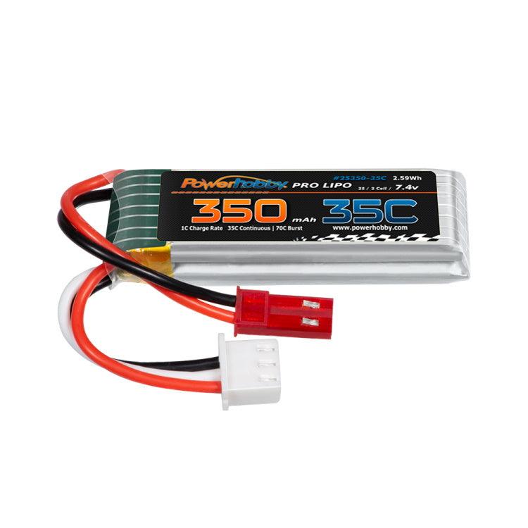 Powerhobby 2S 7.4V 350MAh 35C Lipo Battery Carisma MSA-1E Rock Crawler - PowerHobby