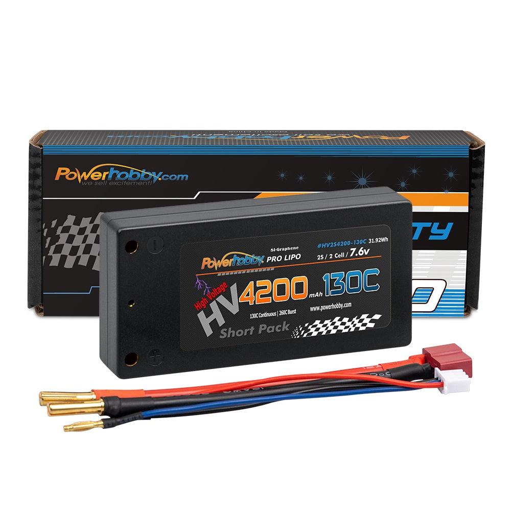 Powerhobby 2S 7.6V 4200mah 130C HV + Graphene Shorty Lipo Battery - PowerHobby