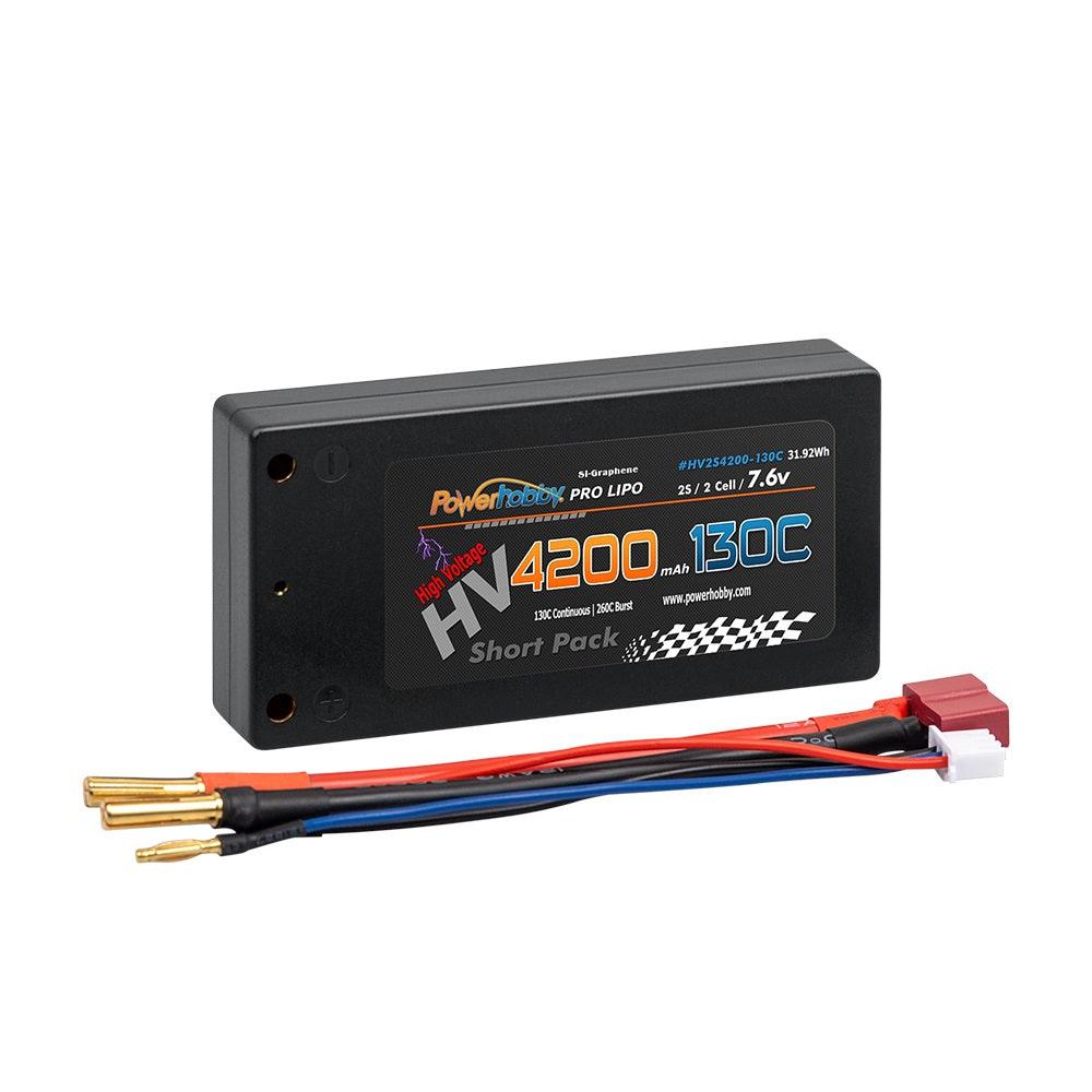 Powerhobby 2S 7.6V 4200mah 130C HV + Graphene Shorty Lipo Battery - PowerHobby