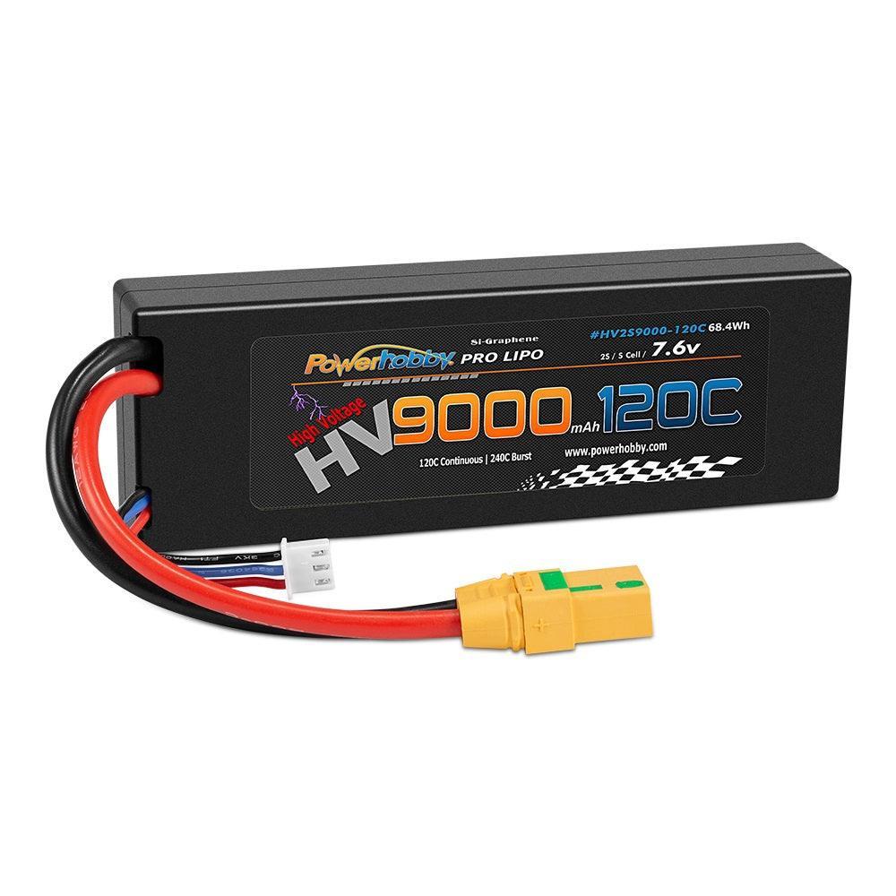 Powerhobby 2S 7.6V HV + Graphene 9000MAh 120c Lipo Battery w XT90 Plug - PowerHobby