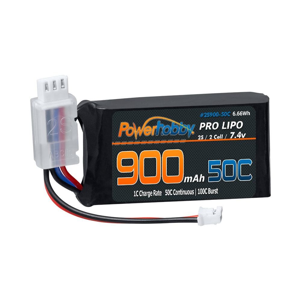 Powerhobby 2s 900mah 50C UPGRADE Lipo Battery : Axial SCX24 - PowerHobby