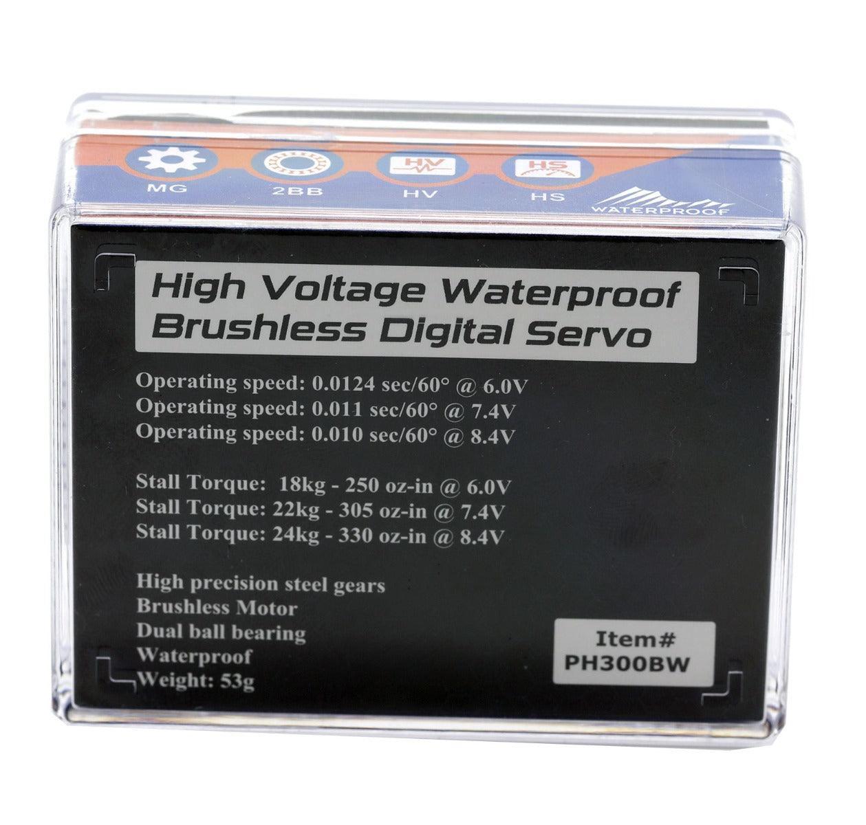 Powerhobby 300BW Waterproof Brushless High Speed Torque Digital Servo - PowerHobby