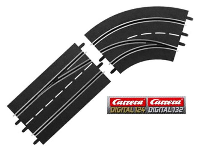 Carrera Digital Lane Change Curve Right hand Out to In 1/32 1/24 Track 30365 - PowerHobby