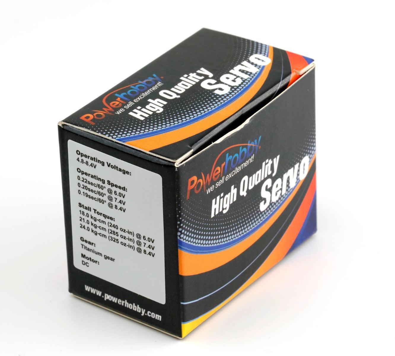 Powerhobby 329TG Aluminum High Torque Speed Titanium Gear 24KG Digital Servo - PowerHobby