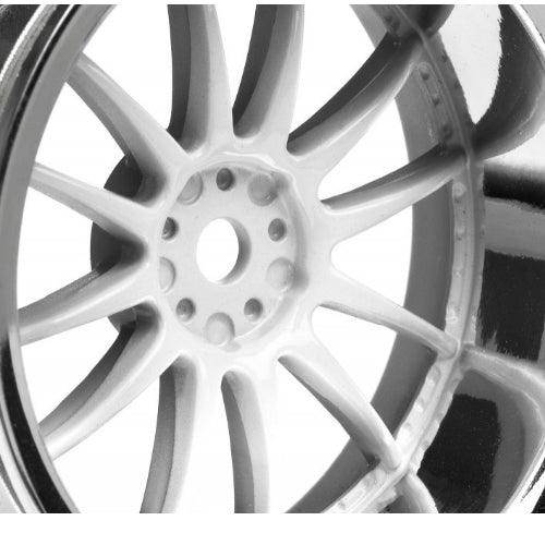 HPI Racing 3285 Work XSA 02C Whl 26mm Chrome/White 9mm Offset(2) Sprint 2 / Nitro Rs 4 - PowerHobby