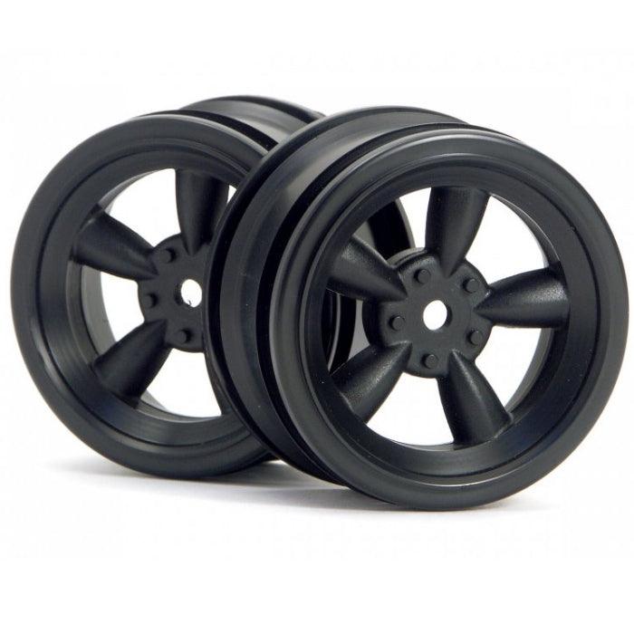 HPI 3816 Vintage 5-Spoke Wheel 26mm Black 0mm Offset (2) Sprint 2 / E10 / Nitro3 - PowerHobby