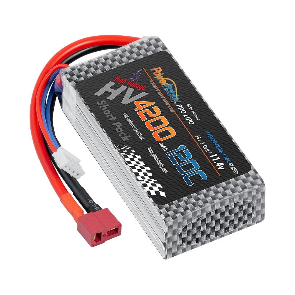 Powerhobby 3s 11.4V 4200mah 120c Graphne + HV Lipo Battery w Deans plugs - PowerHobby