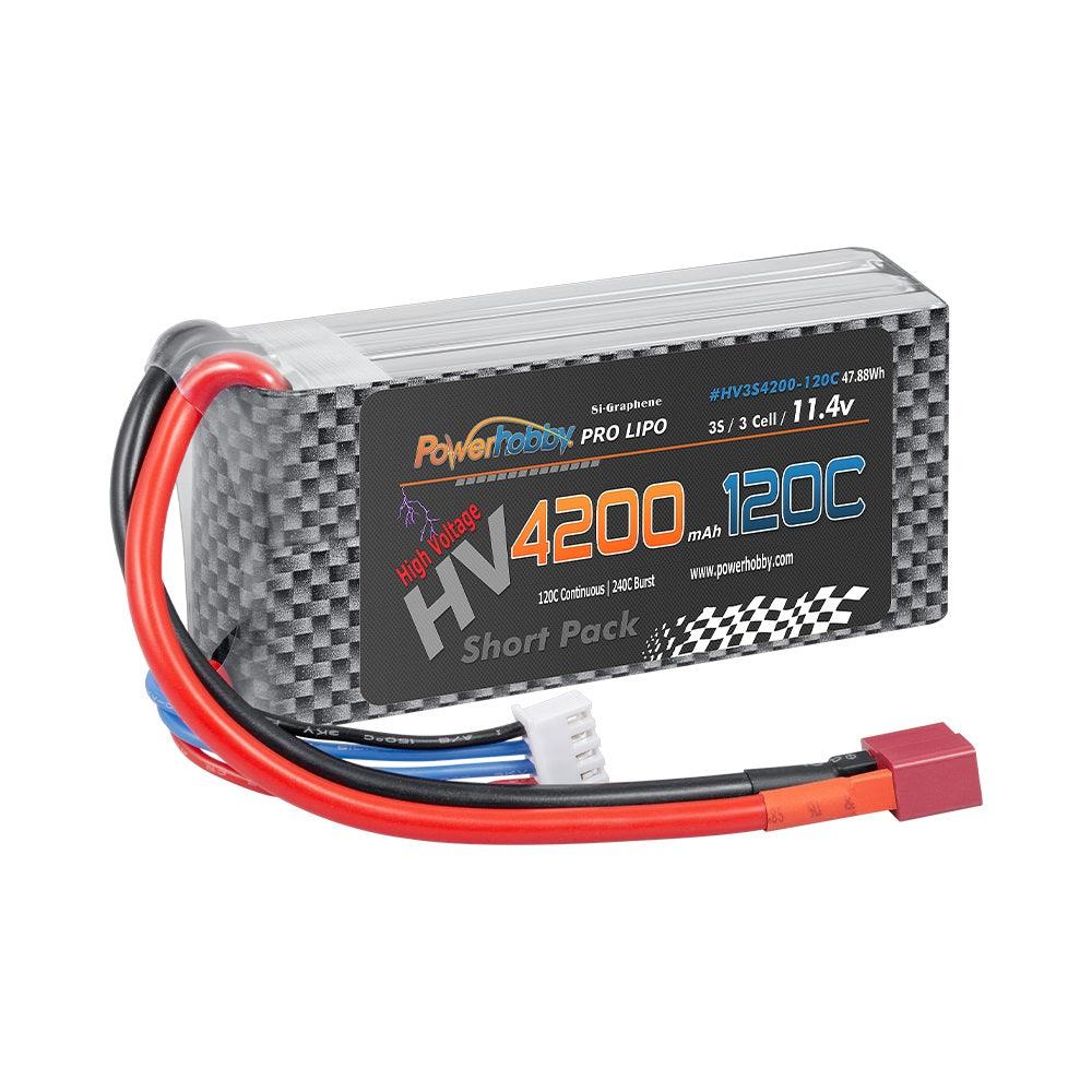 Powerhobby 3s 11.4V 4200mah 120c Graphne + HV Lipo Battery w Deans plugs - PowerHobby
