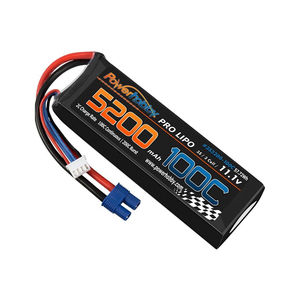 Powerhobby 3s 11.V 5200mah 100C - 200C Lipo Battery w EC3 plug - PowerHobby