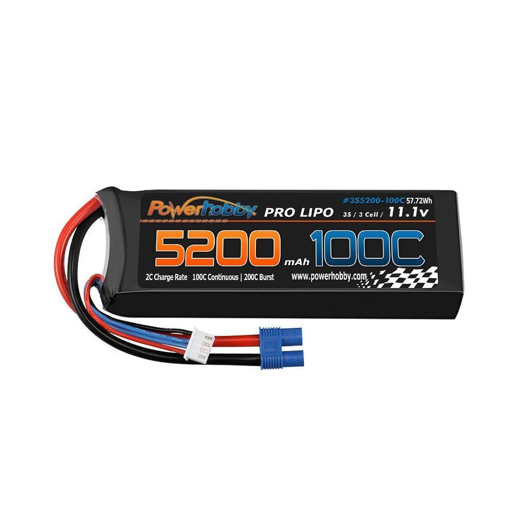 Powerhobby 3s 11.V 5200mah 100C - 200C Lipo Battery w EC3 plug - PowerHobby