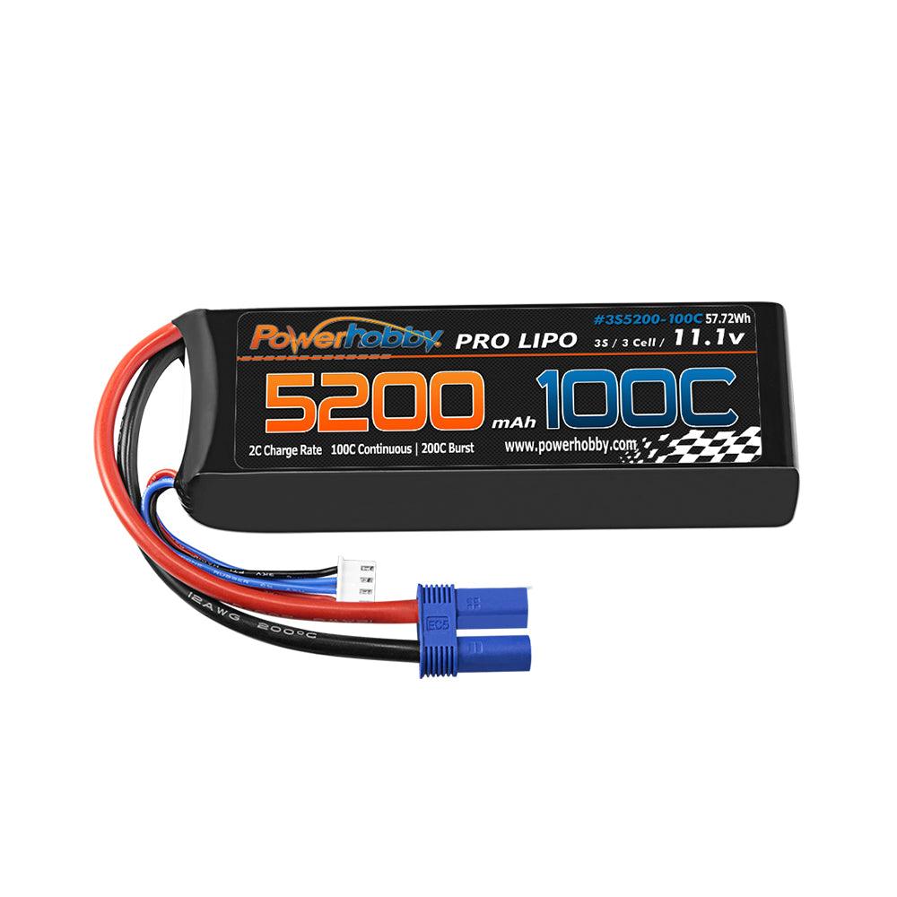 Powerhobby 3s 11.V 5200mah 100C - 200C Lipo Battery w EC5 plug - PowerHobby
