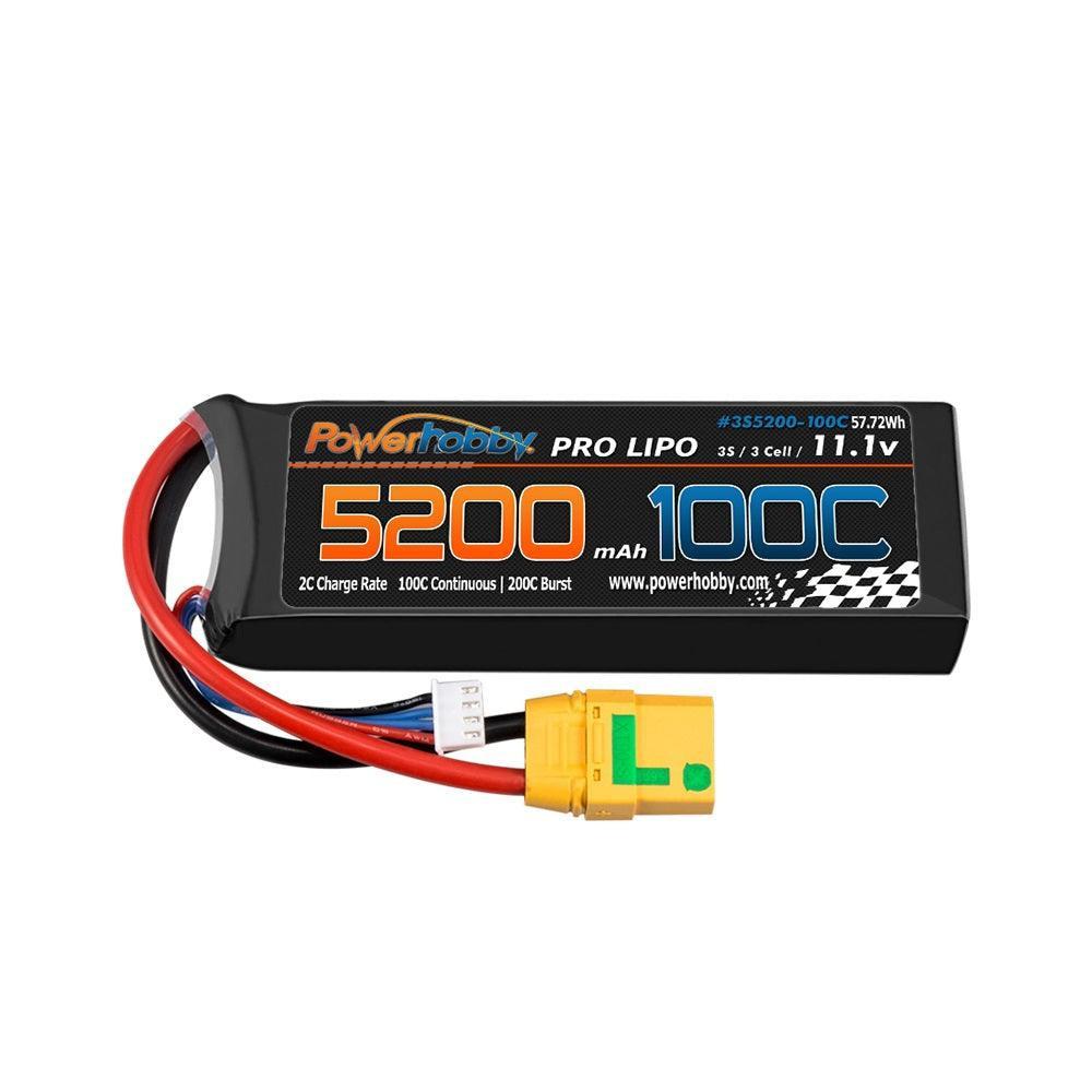 Powerhobby 3s 11.V 5200mah 100C - 200C Lipo Battery w XT90 Plug - PowerHobby