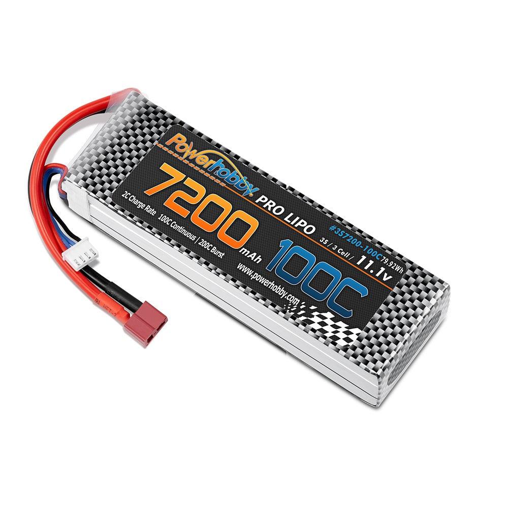 Powerhobby 3S 11.1V 7200MAH 100C-200C lipo Battery w DEANS Plug - PowerHobby