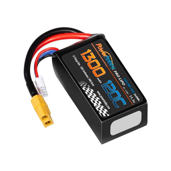 Powerhobby 3S 11.1V 1300mah 120C Lipo Battery w XT60 Plug - PowerHobby
