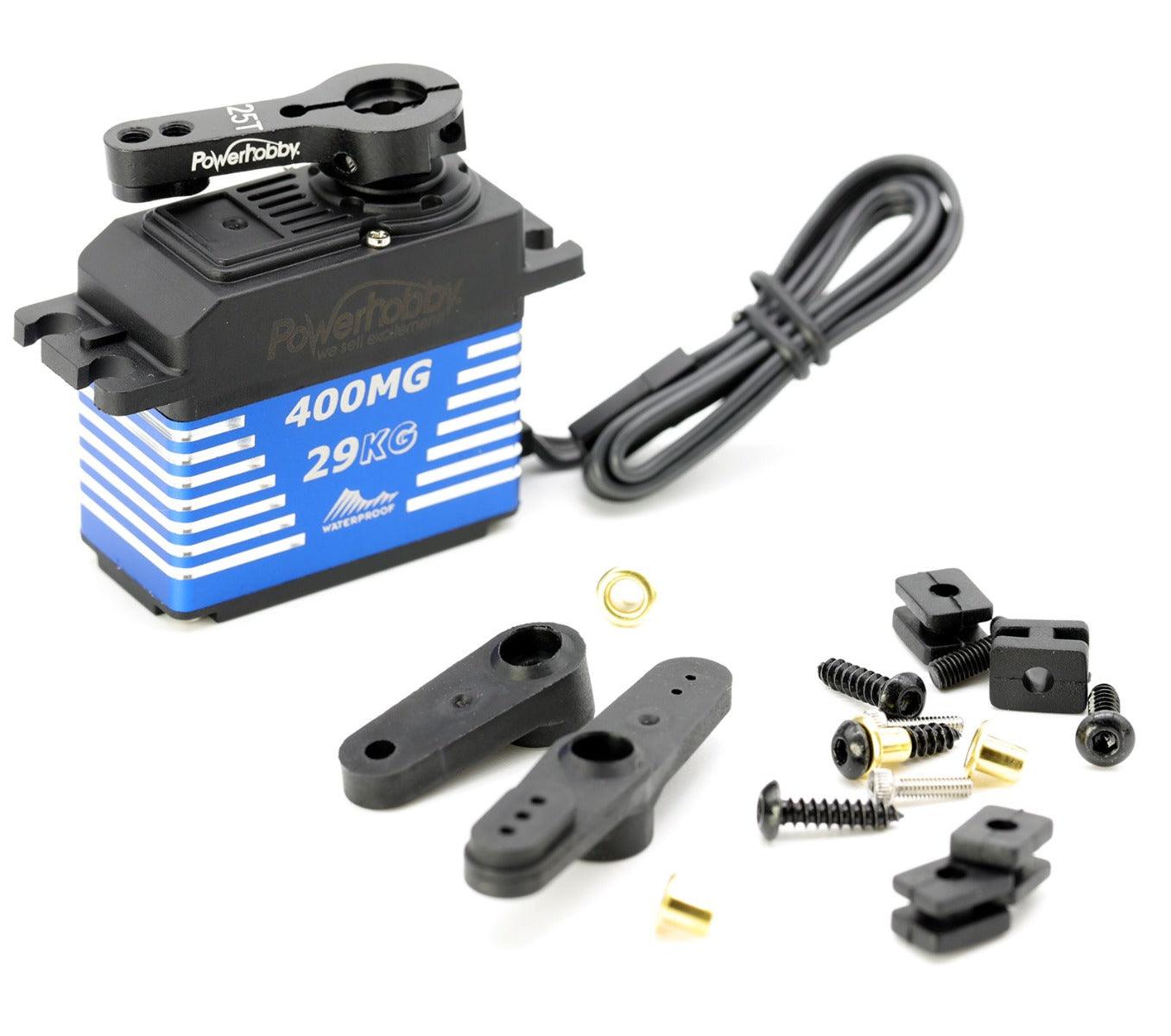 Powerhobby 400MG Waterproof High Torque Steel Gear 29KG Servo Aluminum Case - PowerHobby