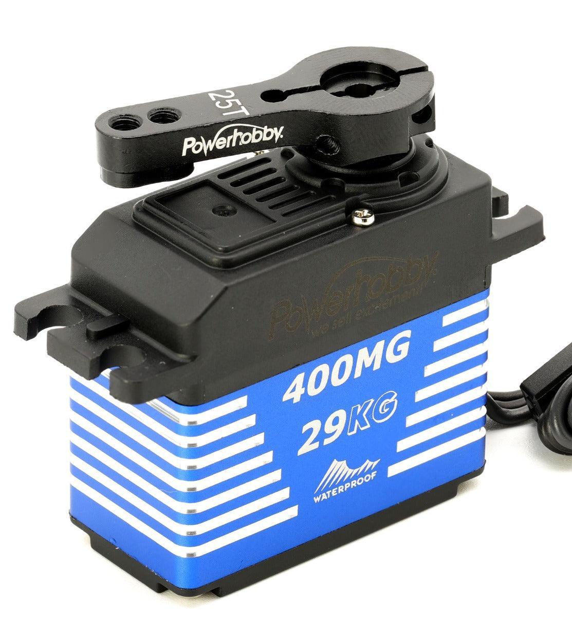 Powerhobby 400MG Waterproof High Torque Steel Gear 29KG Servo Aluminum Case - PowerHobby