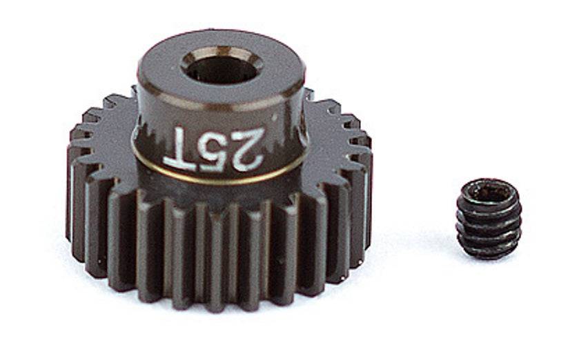 Associated 1343 Aluminum Pinion Gear 25T 48P 1/8 shaft SC10 B44 RC10 / T RC12L3 - PowerHobby