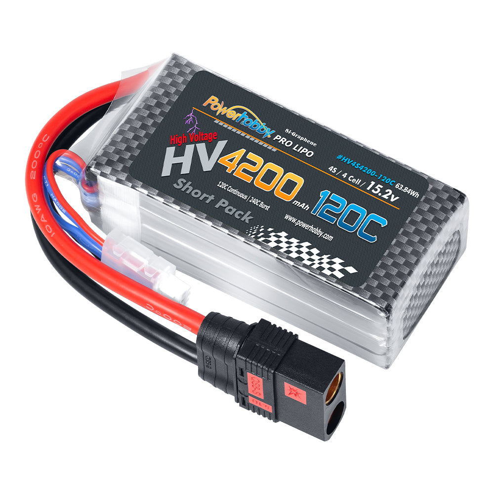 Powerhobby 4S 15.2V 4200mah 120C GRAPHENE + HV Lipo Battery w QS8 Plug - PowerHobby