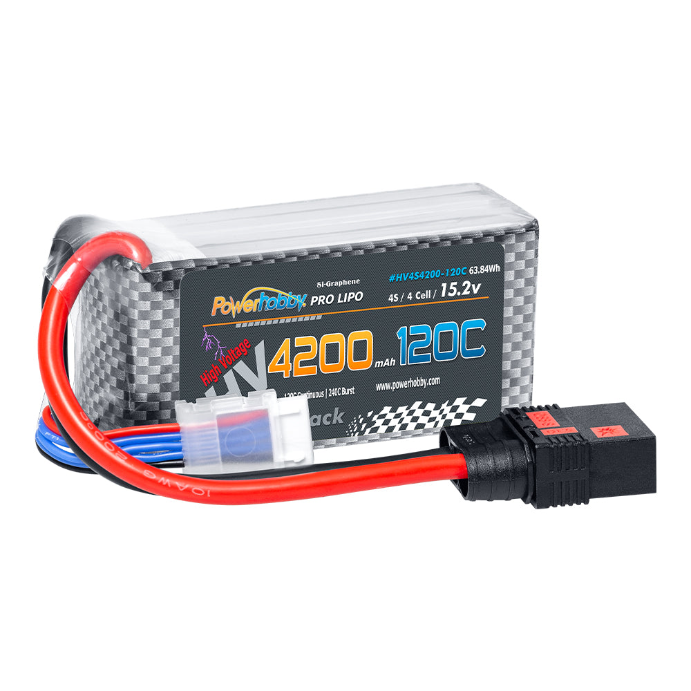 Powerhobby 4S 15.2V 4200mah 120C GRAPHENE + HV Lipo Battery w QS8 Plug - PowerHobby