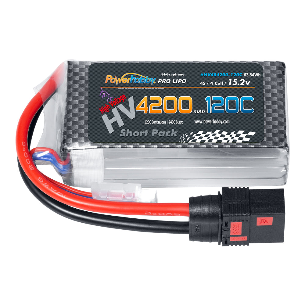 Powerhobby 4S 15.2V 4200mah 120C GRAPHENE + HV Lipo Battery w QS8 Plug - PowerHobby
