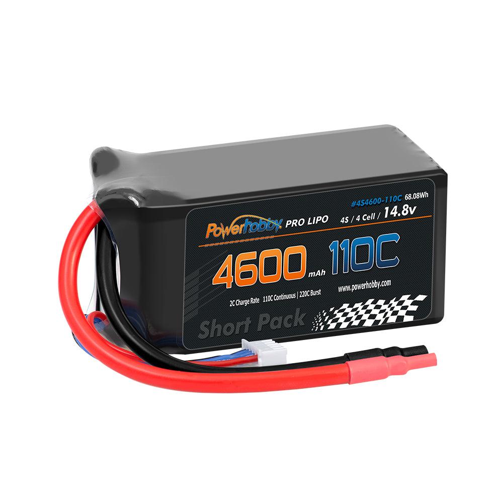 Powerhobby 4S 14.8V 4600mah 110C-220C Short Drag Racing Lipo Battery - PowerHobby