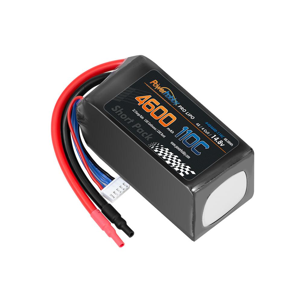 Powerhobby 4S 14.8V 4600mah 110C-220C Short Drag Racing Lipo Battery - PowerHobby