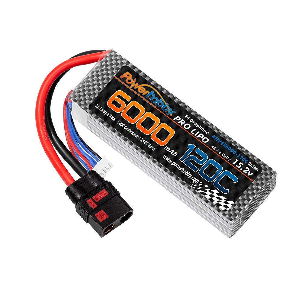 Powerhobby 4s 15.2v 6000MAH 120C Graphene + HV Lipo Battery QS8 Plug 8AWG Wire - PowerHobby
