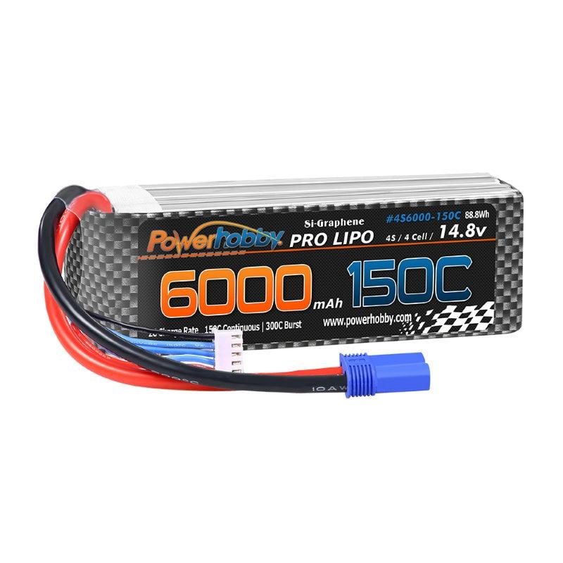 Powerhobby XTREME 4S 14.8V 6000mah 150c-300C Lipo Battery W EC5 Plug 4-Cell - PowerHobby