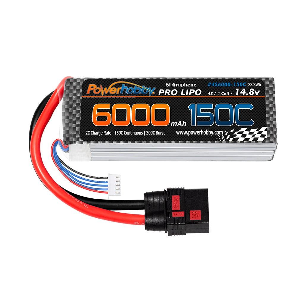 Powerhobby XTREME 4S 14.8V 6000mah 150C-300C Lipo Battery W QS8 Plug 8AWG - PowerHobby
